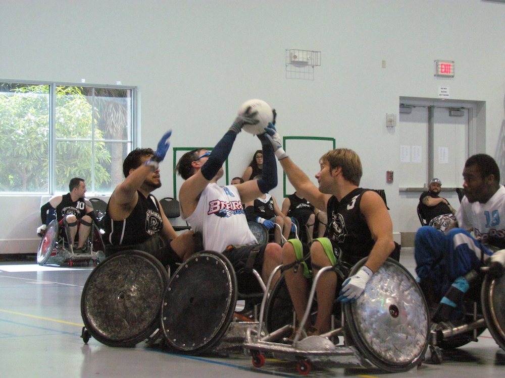 Endless possibilities wheelchair basketball team playing