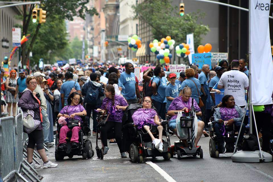People participating in Disability Pride NYC
