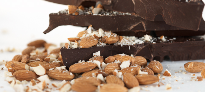 Chocolate and almonds may help fight heart disease.