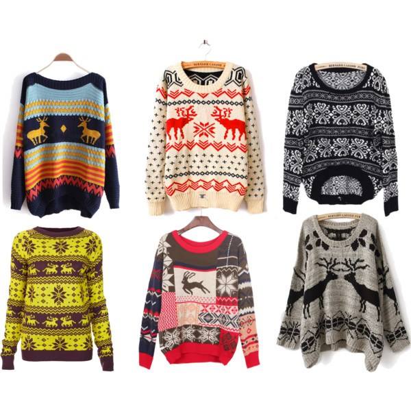 Six holiday sweaters