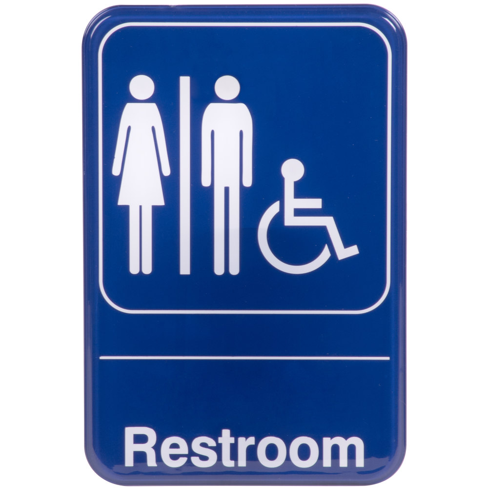 accessible restroom sign