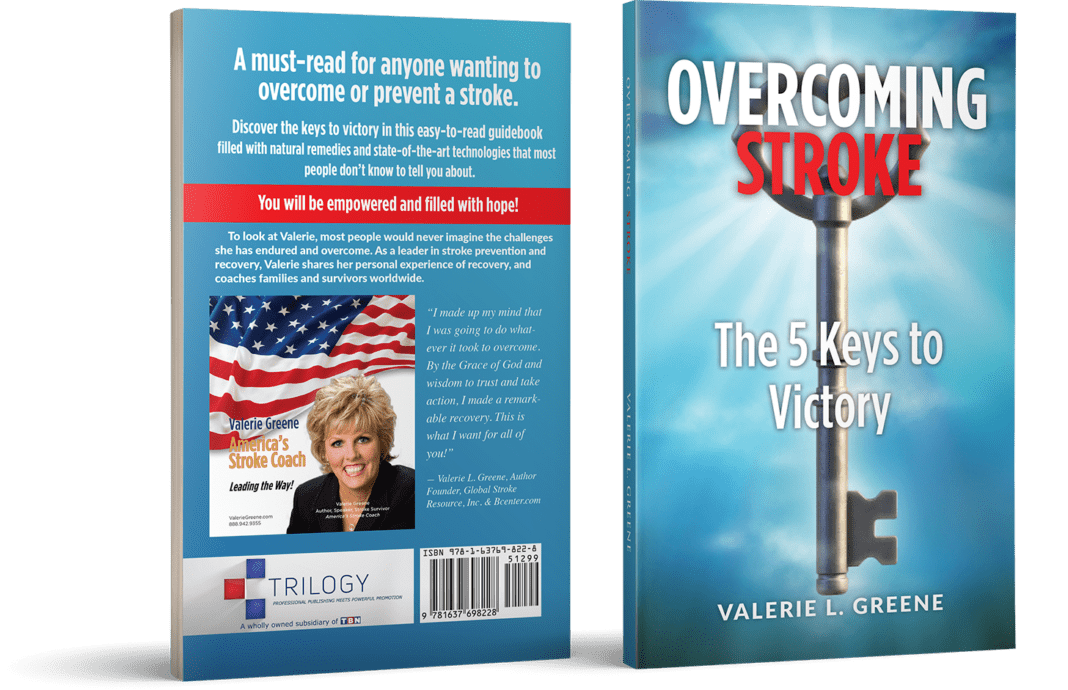 banner-book-covers Book cover and back of Overcoming Stroke by Valerie Greene