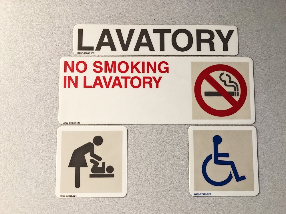 lavatory sign with handicapped accessible inclusion 