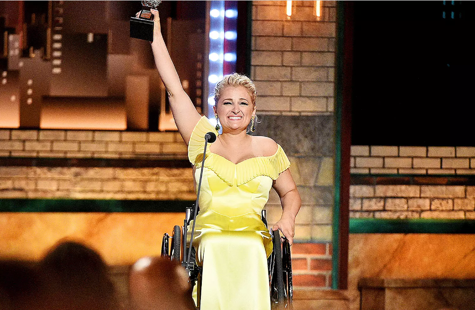 Ali Stroker is the first wheelchair using actor to win a Tony 