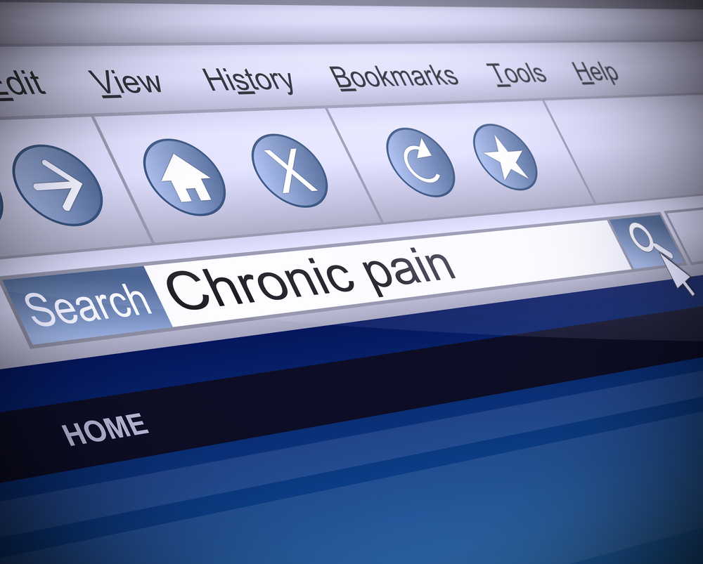 'chronic pain' typed into website search engine