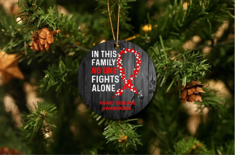 Christmas Ornaments Supporting Disability Awareness, heart disease