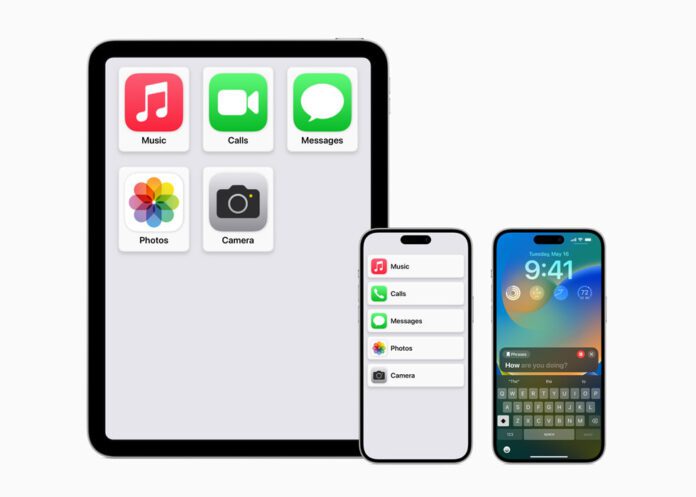 Screen illustrating Apple's new accessibility features