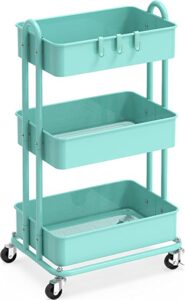 This turquoise caddy may be one of many disability-friendly housecleaning essentials.