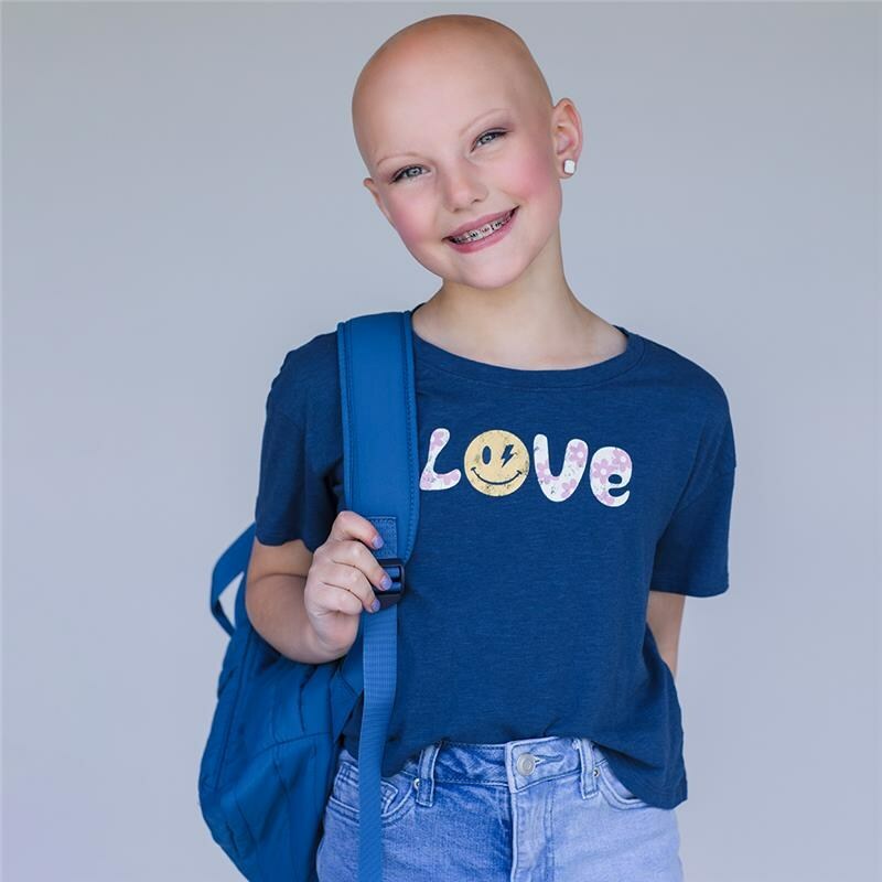 Hadley, evsie's first brand ambassador. She has medically related hair loss.
