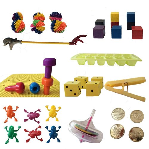 At-home occupational therapy tools.