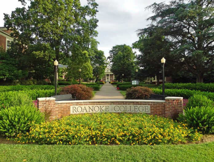 Outdoor signage of Roanoke College