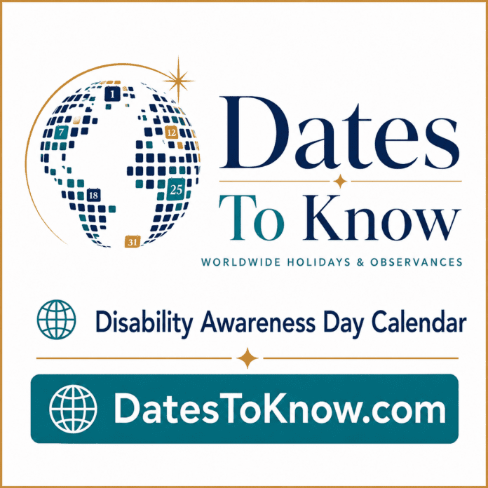 Disability Awareness Calendar