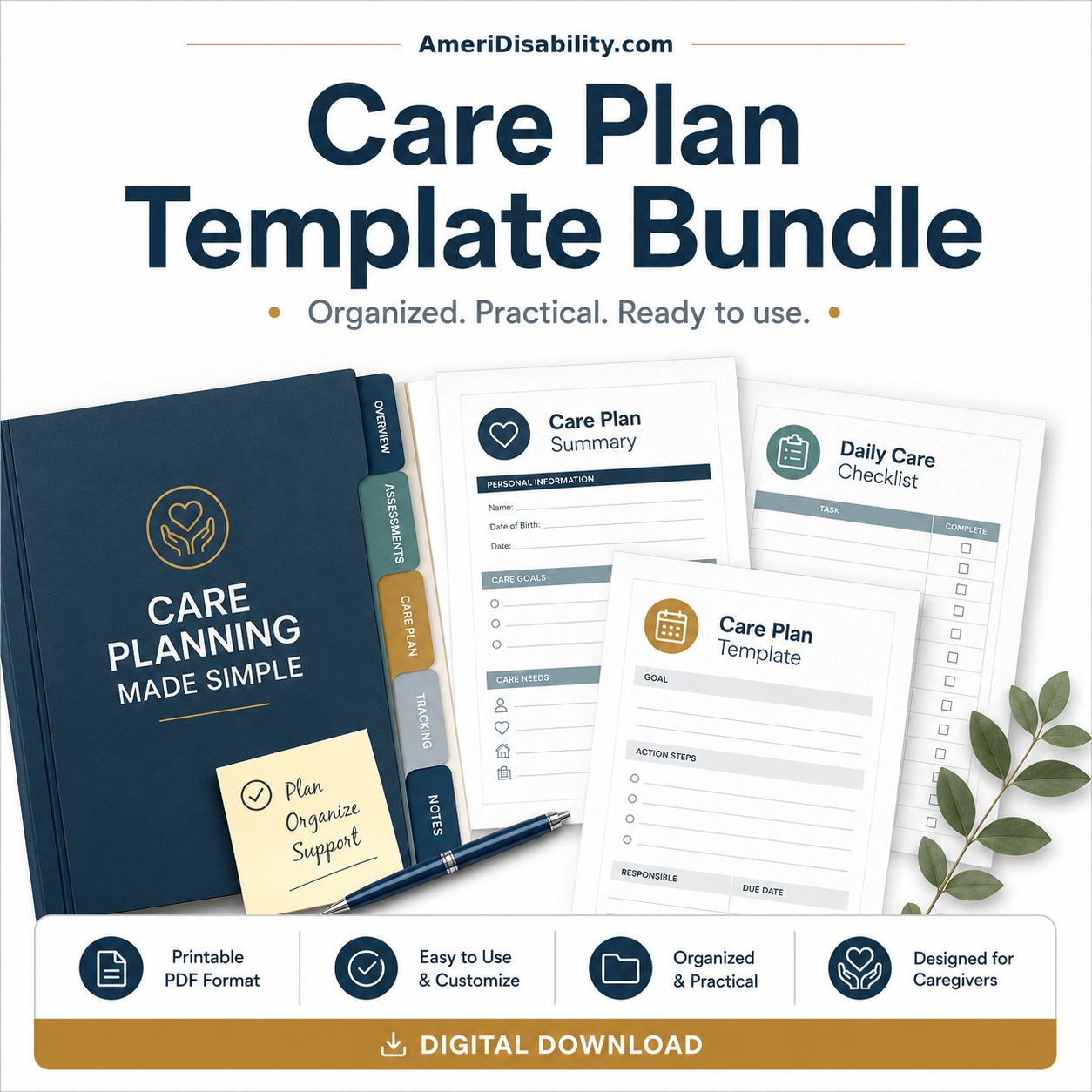 Care Plan Template Bundle