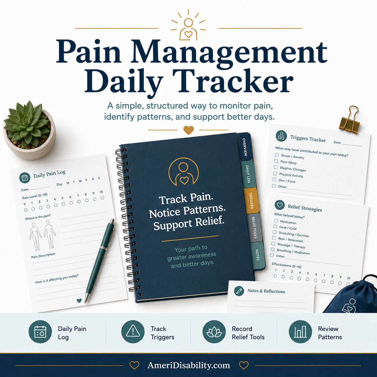Pain Management Daily Tracker